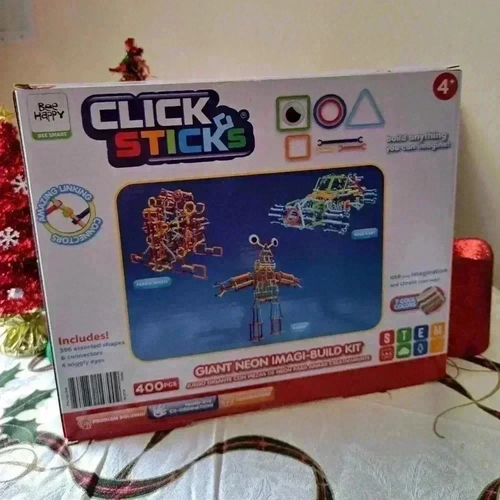 CLICK STICKS 400 PCS GIANT NEON IMAGI-BUILD KIT